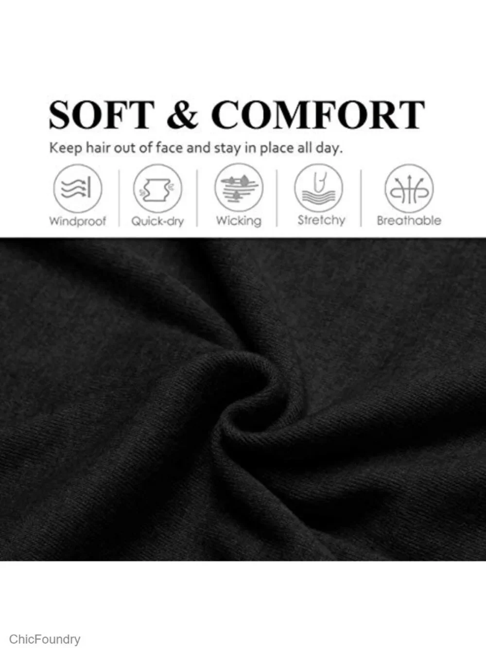 Women's Soft Fabric Headbands 9 Pack Elastic Non-Slip Hair Accessories